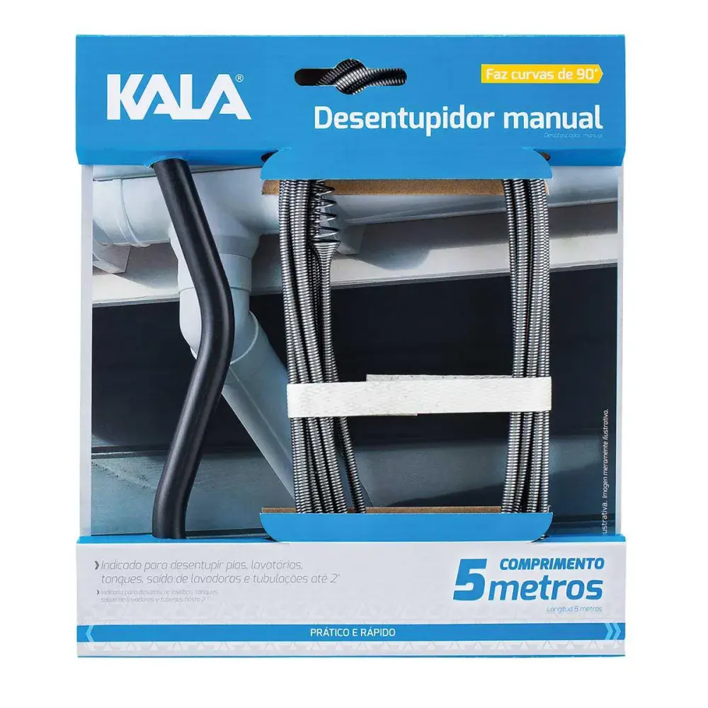 Desentupidor manual Kala 5 metros — fotografia de referência