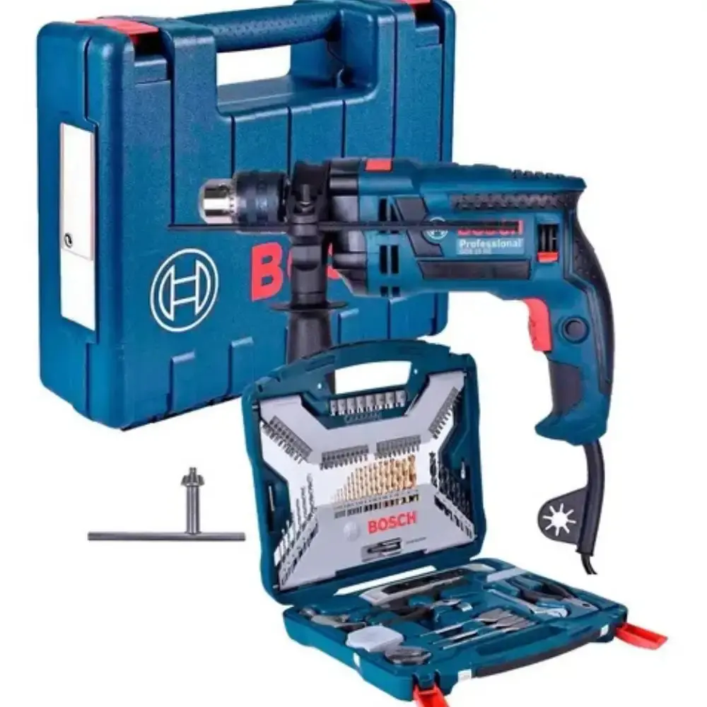 Furadeira industrial 1/2 GSB 16RE 750W bosch com kit 103 peças — fotografia de referência