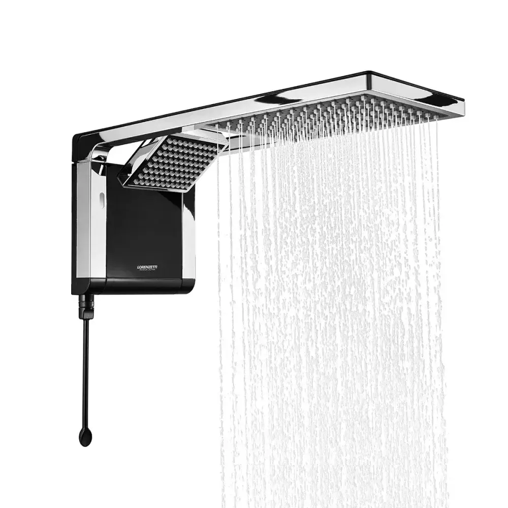 Chuveiro acqua duo flex 6800W 220V preto cromado flex lorenzetti Lorenzetti Duchas — fotografia 2