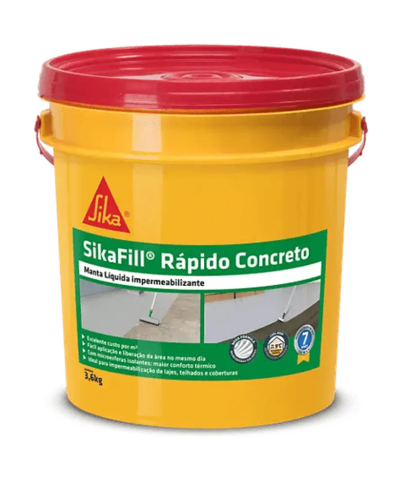 Sikafill rápido manta líquida acrílico cinza concreto 3,6KG Sika