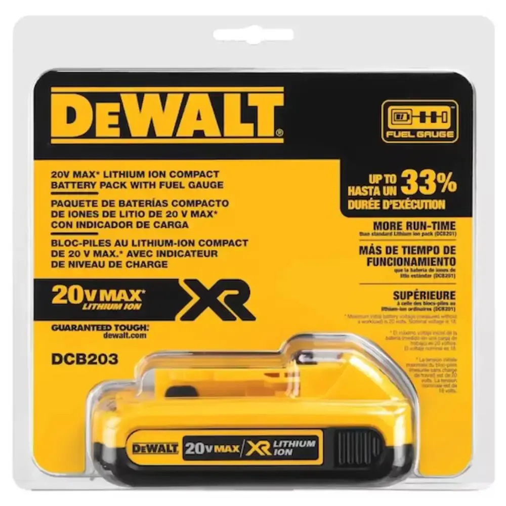 Bateria 20V 2.0AH li-ion DCB203-B3 Dewalt — fotografia 10