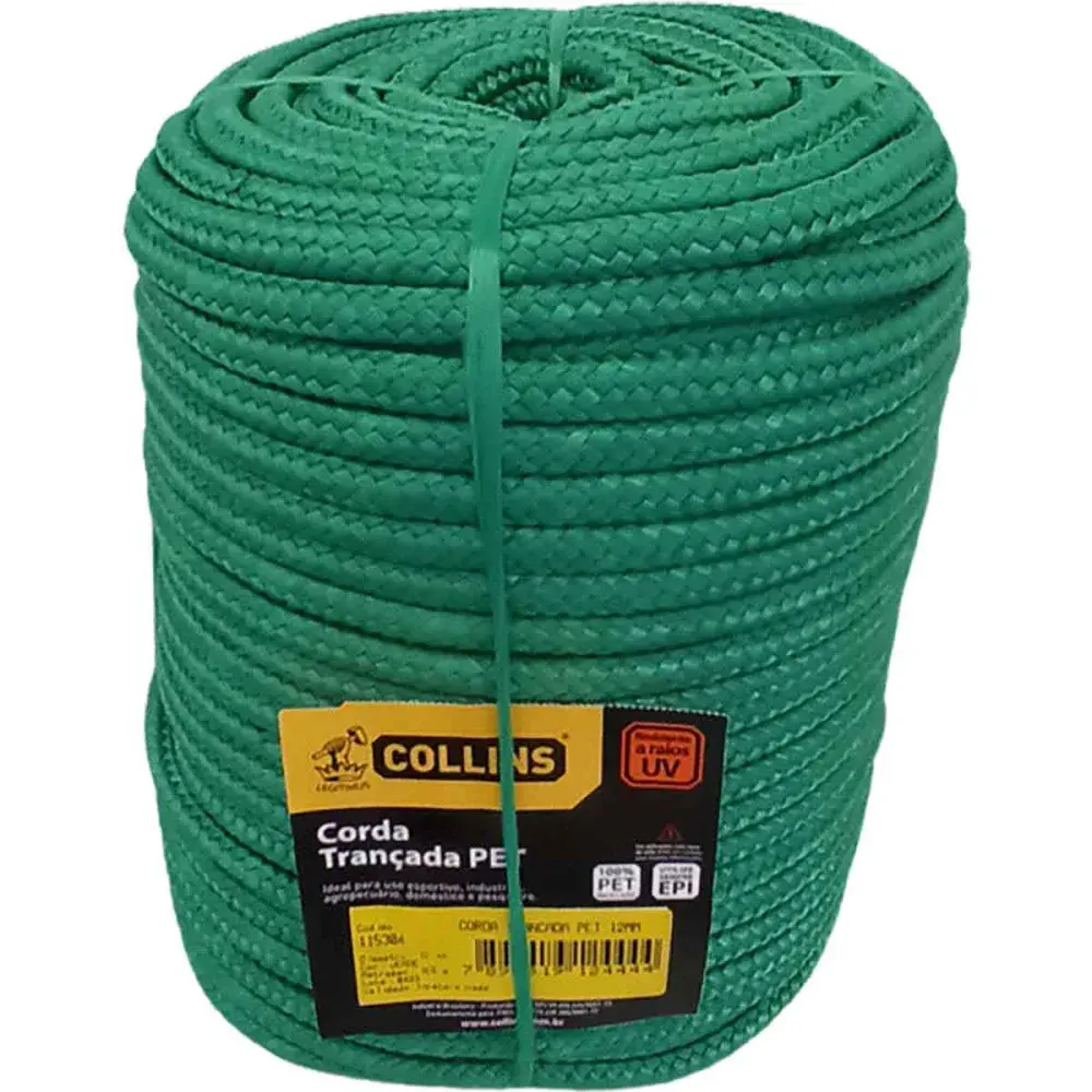 Corda pet trançada verde 12MMX105M Collins — fotografia de referência