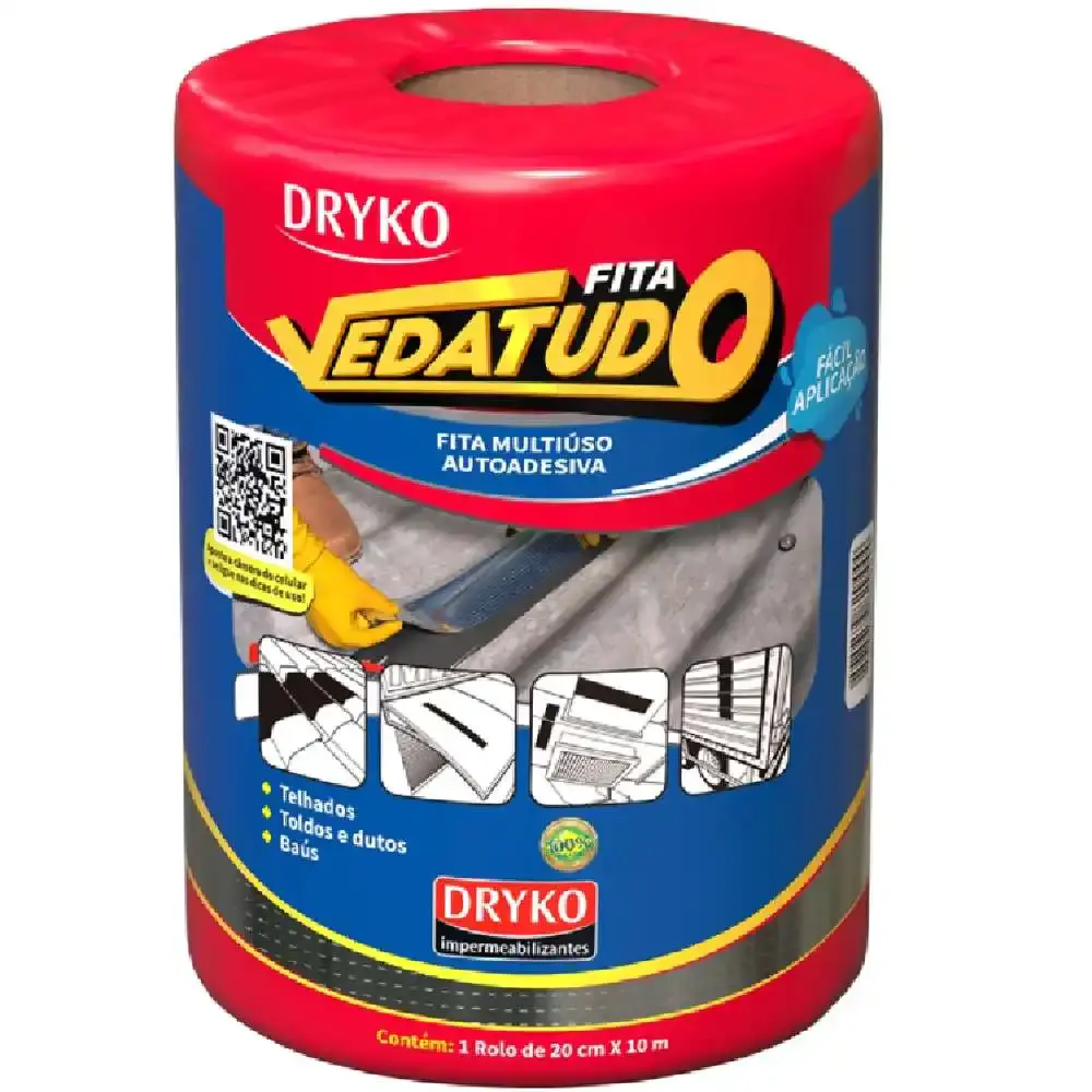 Fita Autoadesiva Asfáltica Vedatudo 20 CM x 10 Metros DRYKO — fotografia de referência