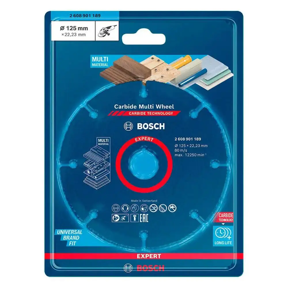 Disco de serra expert 115 MM multi material carbide multi whell 3 unidades Bosch — fotografia 3