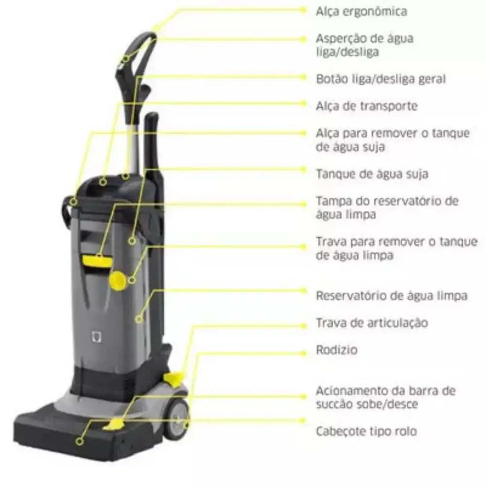 Lavadora e secadora de piso elétrica 700W BR 30/4 EP Karcher 220 V — fotografia 8