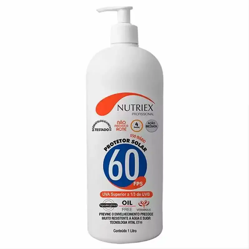 Protetor solar FPS 60 1.0L bisnaga Nutriex