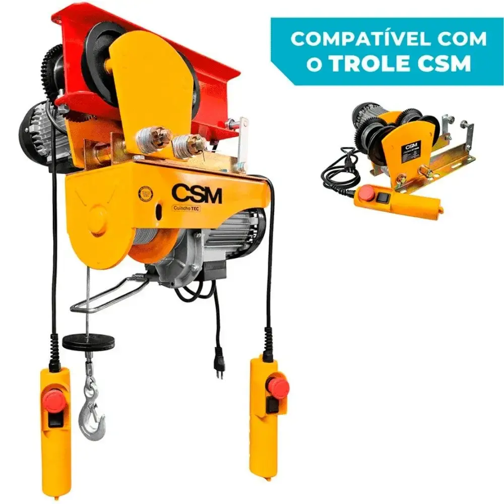 Talha elétrica 100 a 200KG 12M mono 220V tec-gt GSM CSM — fotografia 4