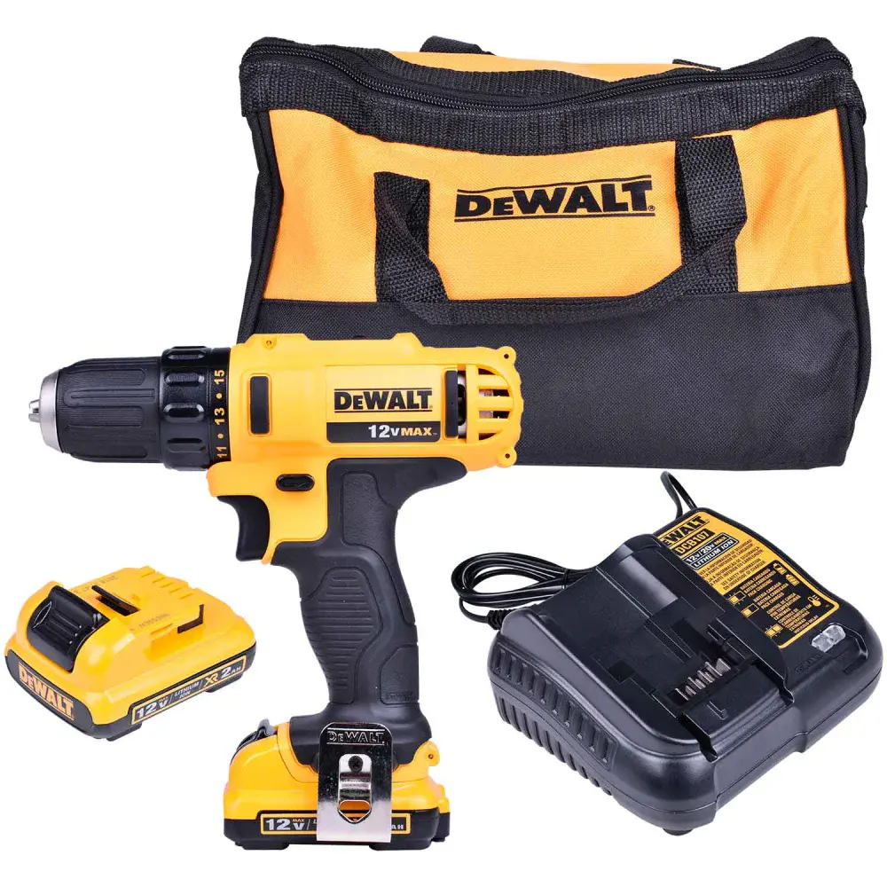 Furadeira parafusadeira DCD710D2-BR 3/8 12V max Dewalt — fotografia de referência