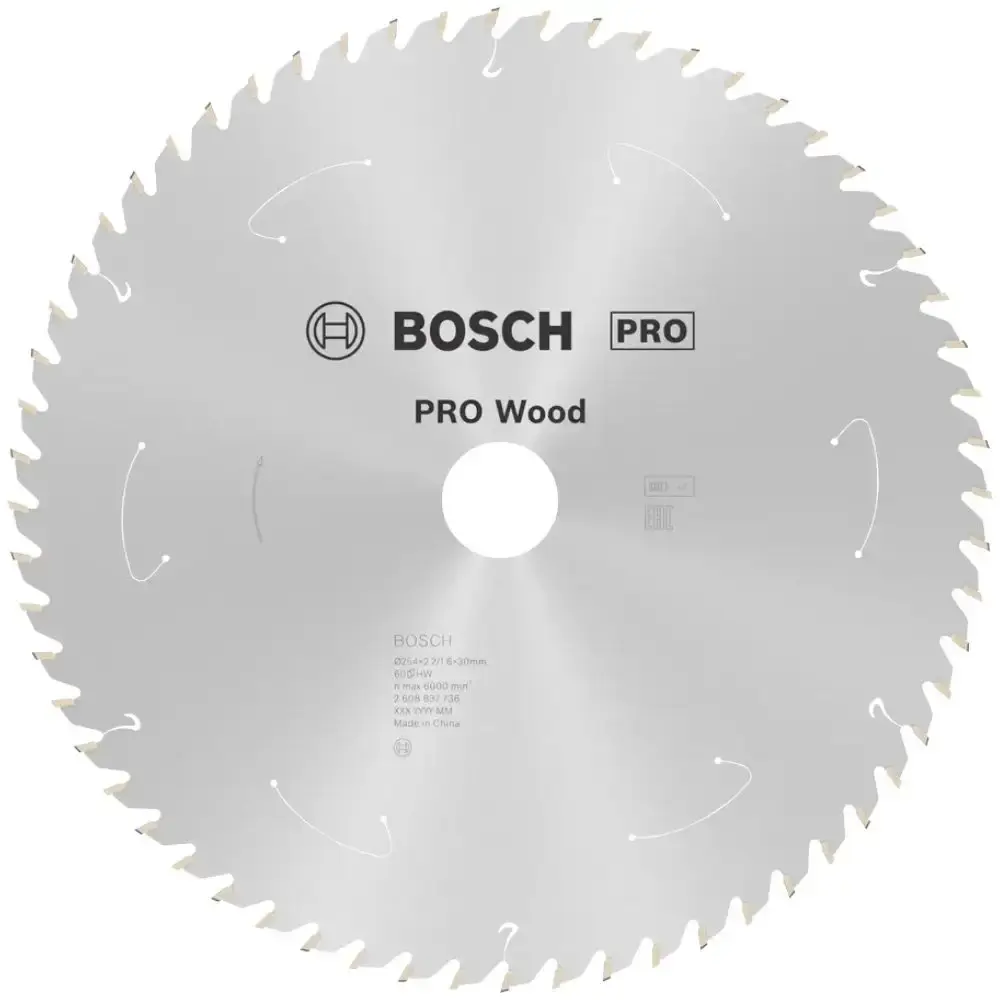 Disco de Corte Standard for Wood 254 x 30 MM 60 Dentes BOSCH