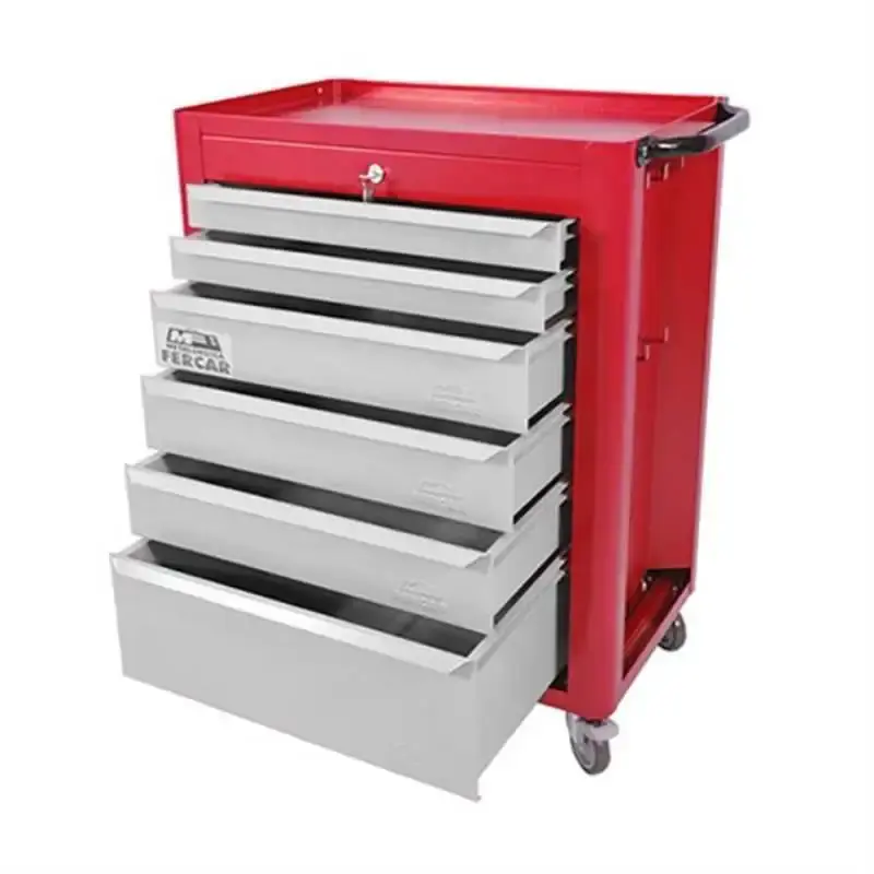Carrinho para ferramentas 120 KG 6 gavetas CS-08 vermelho Fercar
