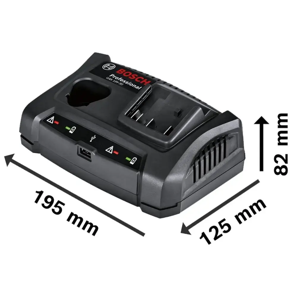 Carregador de bateria 12V e 18V duplo GAX 18V-30 220V Bosch — fotografia 2