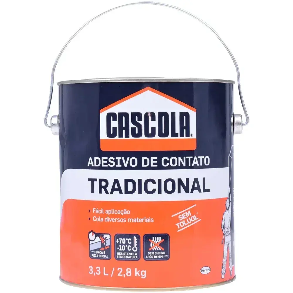Adesivo de contato cascola tradicional sem toluol 2,8KG Henkel — fotografia 5