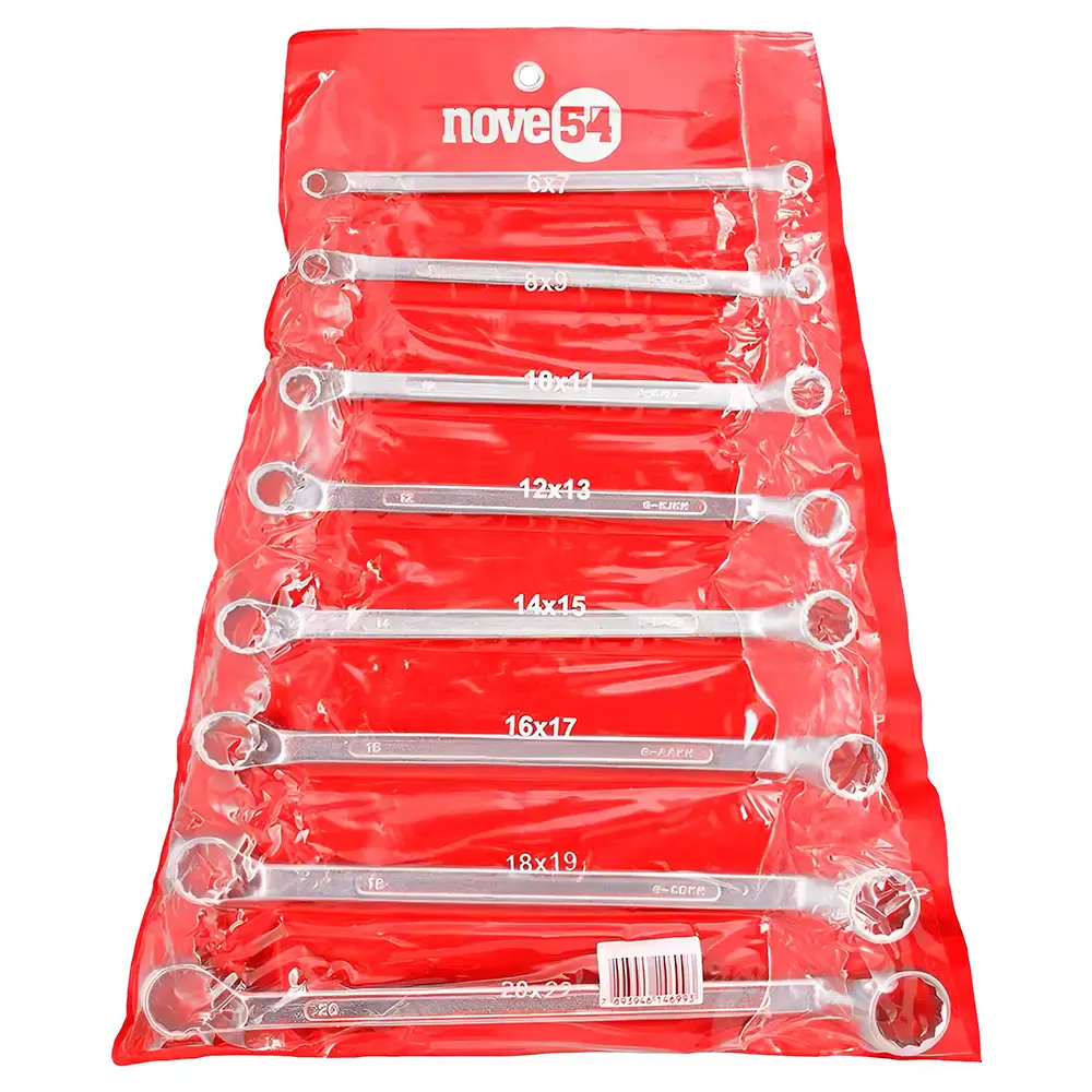 Jogo de chave estrela cromado 6 a 22 MM 8 peças Nove54 — fotografia de referência