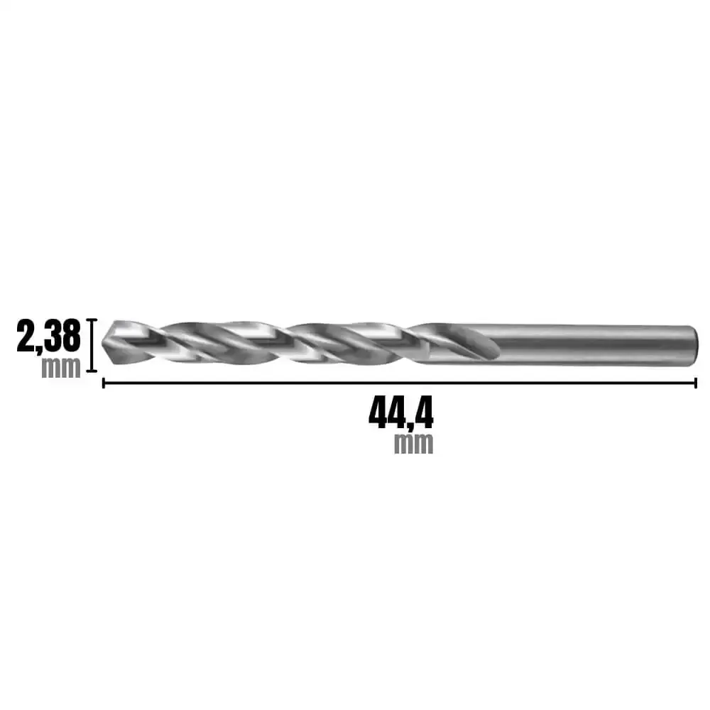 Broca Aço Rápido 3/32 x 2.1/4 POL com 10 Unidades D-22252 MAKITA — fotografia 5