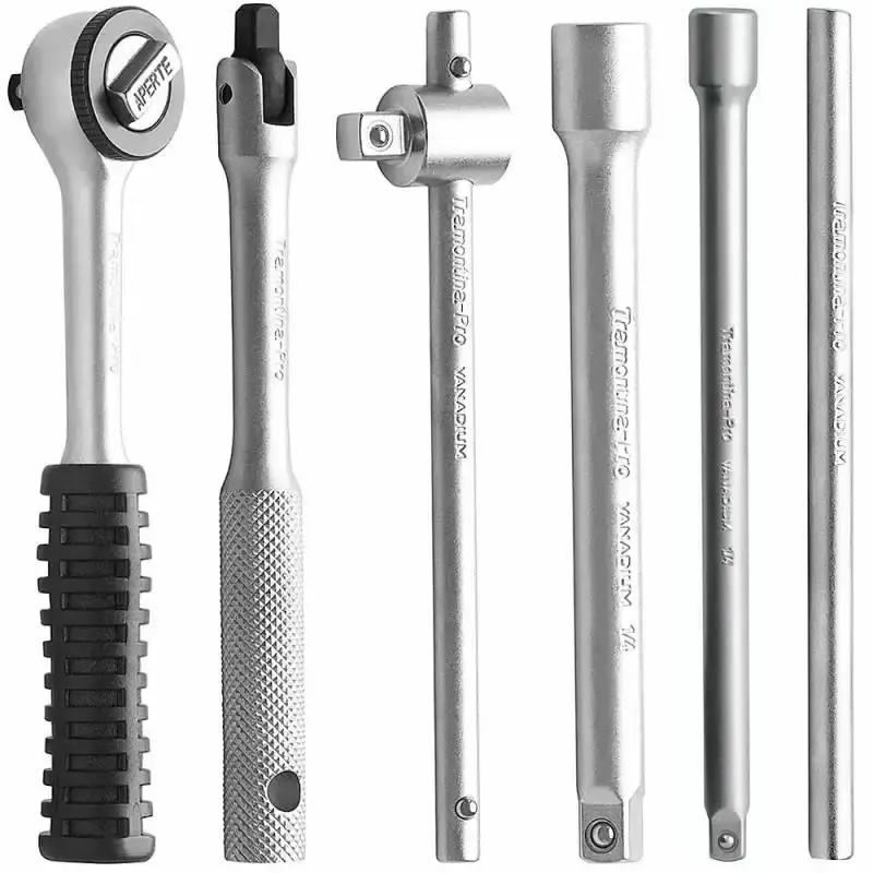 Soquete encaixe 1/4 pol sextavado 4.0 a 13.0 MM kit com 17 peças e maleta Tramontina — fotografia 2