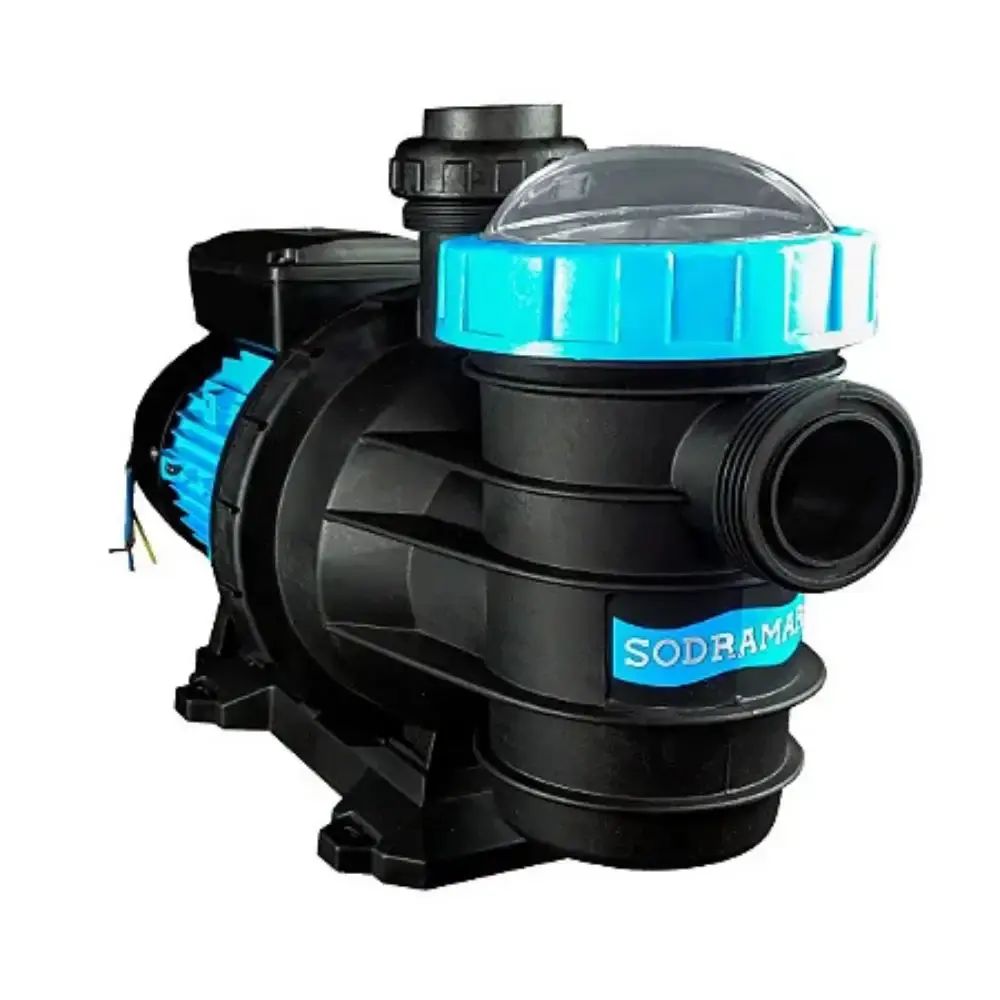 Bomba para piscina 1CV mono BMC-100 com kit teste PH e cloro de piscinas Sodramar — fotografia 4