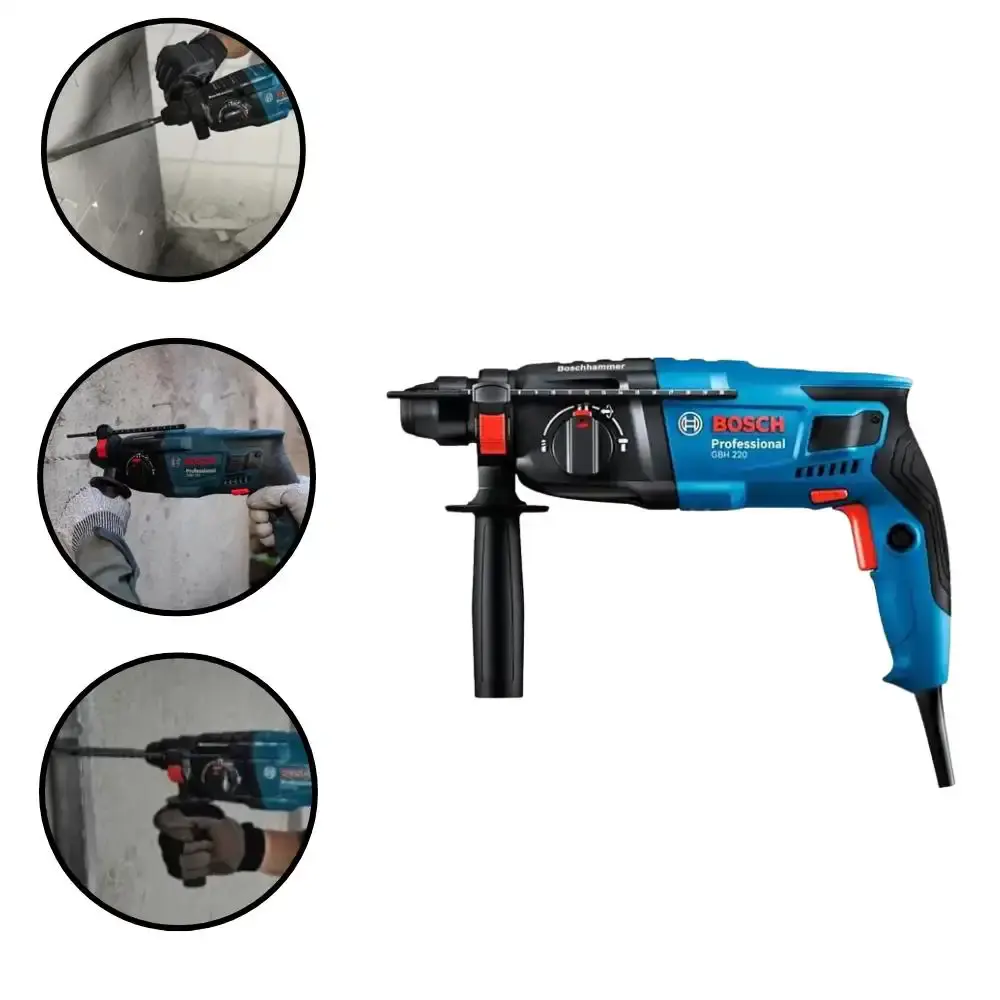 Martelete perfurador rompedor sds-plus 720W 2.3KG com maleta GBH 220 Bosch 220 V — fotografia 9