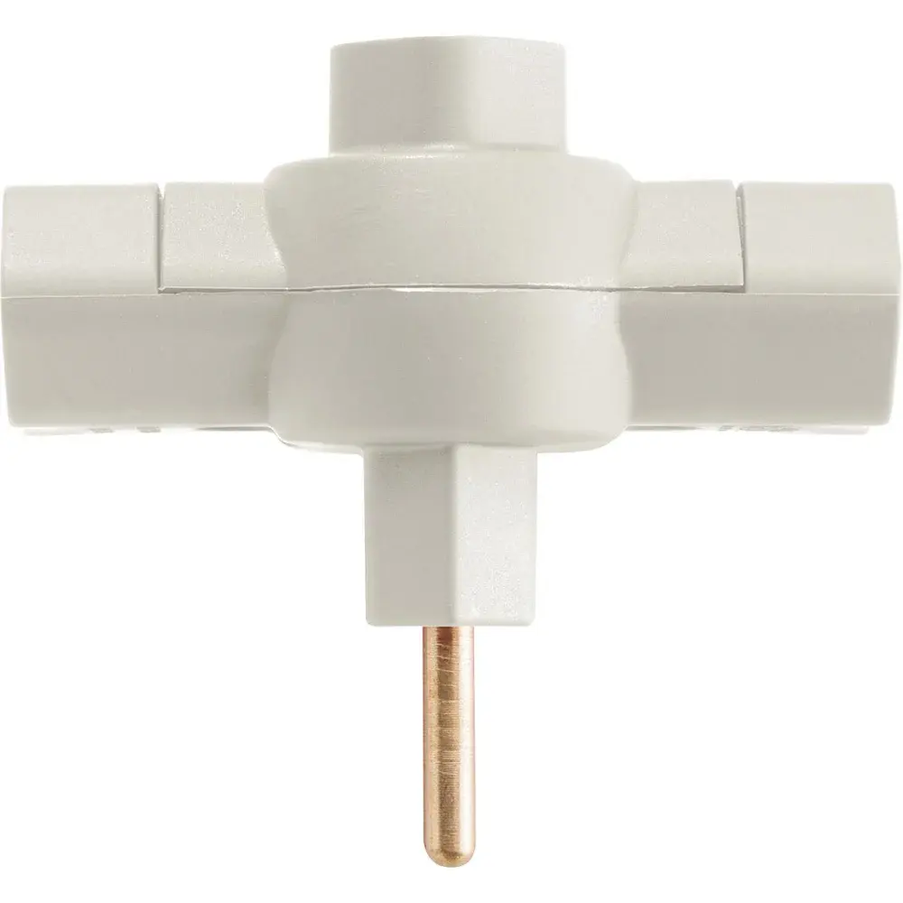 Adaptador t cinza com 3 saídas 2P 10A 250V Tramontina — fotografia de referência