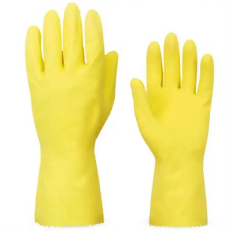 Luva de borracha / latex forrada amarela Nove54 G — fotografia de referência