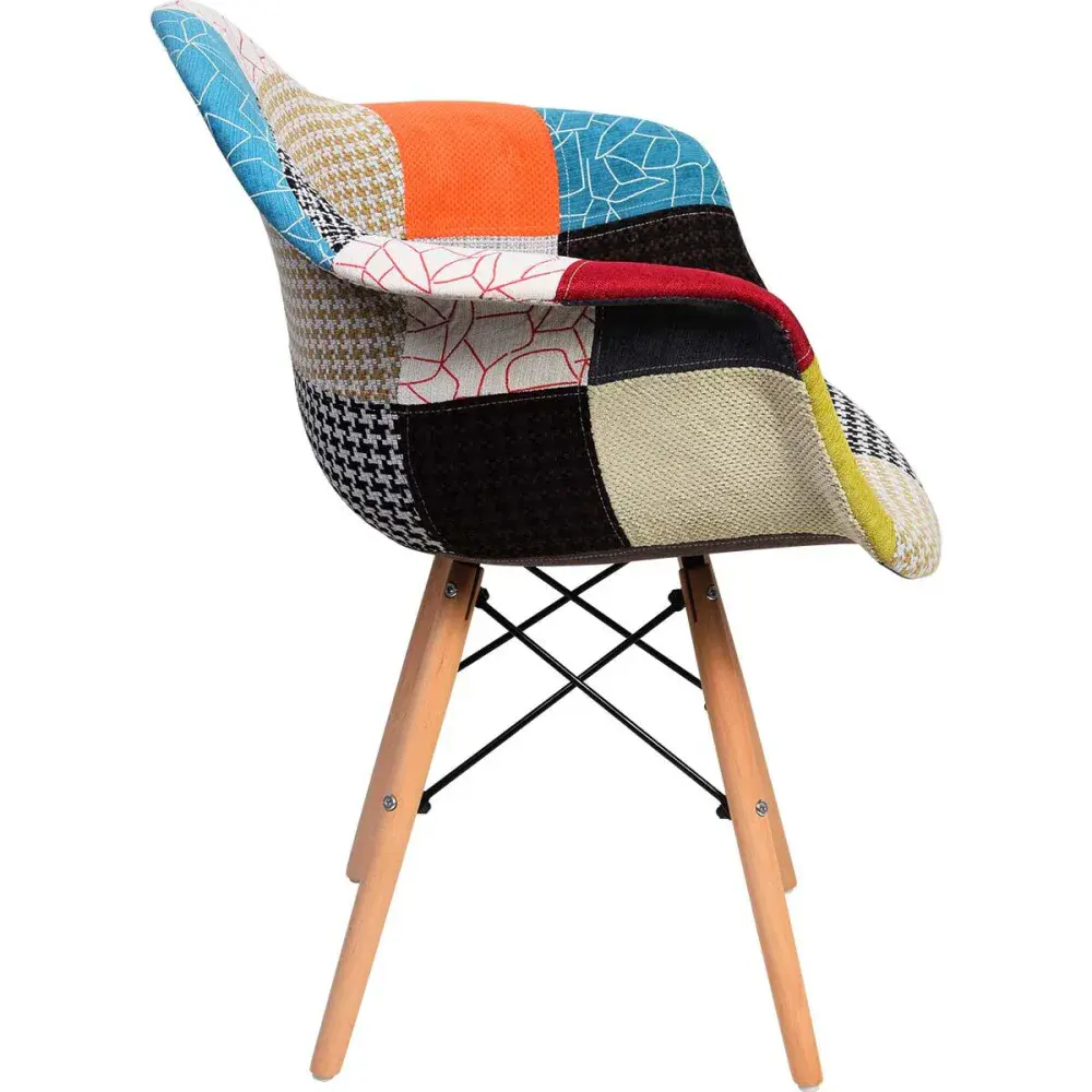 Cadeira eiffel estofada em concha multicolorida 110KG Kala — fotografia 4