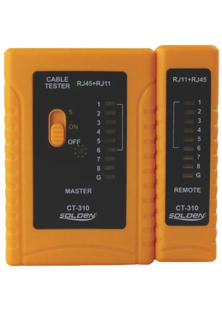 Testador de cabos elétricos CT-310 RJ11 e RJ45 Solden