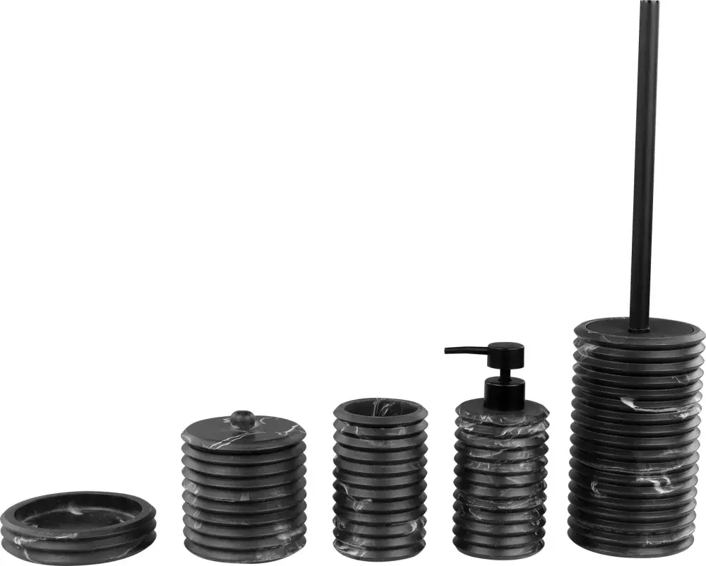 Linha varese dispenser sabonete líquido sanfonado preto Kala — fotografia 4