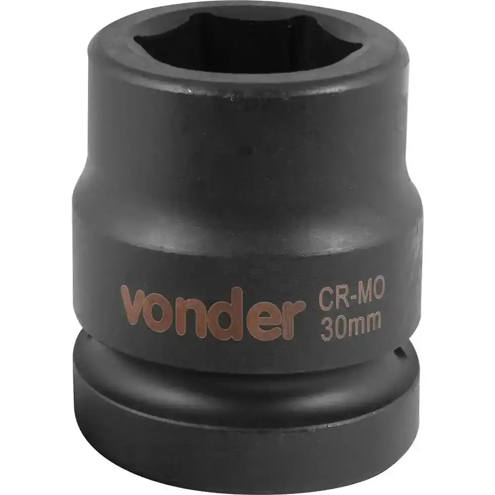 Soquete Sextavado Impacto Encaixe 1 polegada 30MM Cromado VONDER — fotografia 2