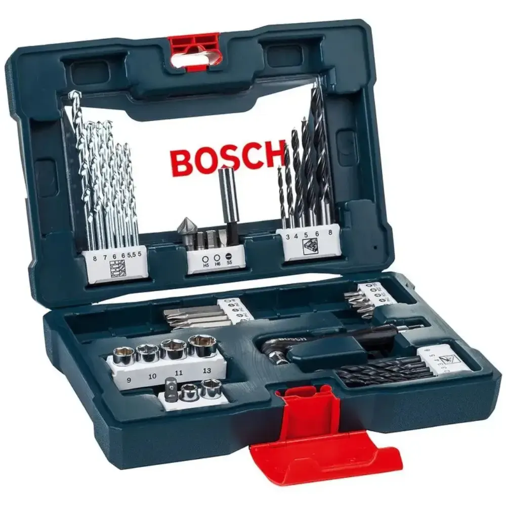 Kit estojo de brocas e pontas bits com 41 peças v-line Bosch — fotografia de referência