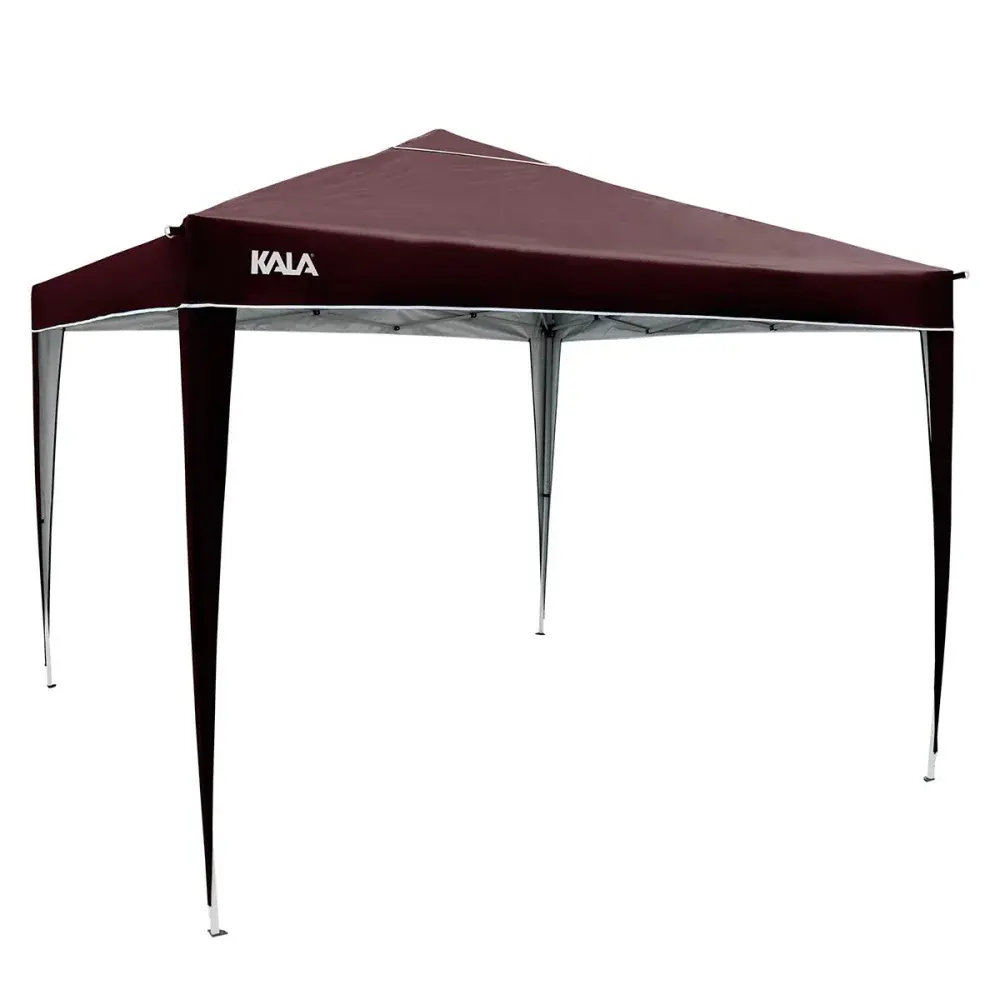 Gazebo dobrável marrom 3M x 3M pés de alumínio Kala — fotografia de referência