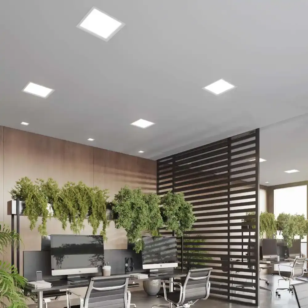 Painel led plafon embutir 24W 2700K luz amarela bivolt Avant — fotografia 5