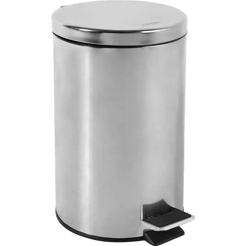 Lixeira redonda 12 litros em inox Vonder — fotografia 10