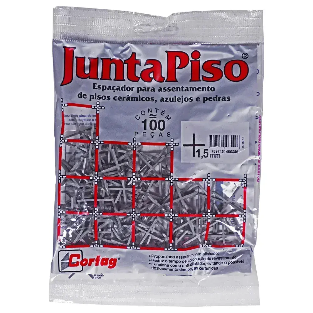 Espaçador de junta de piso 1,5MM 100 peç cinza Cortag — fotografia de referência