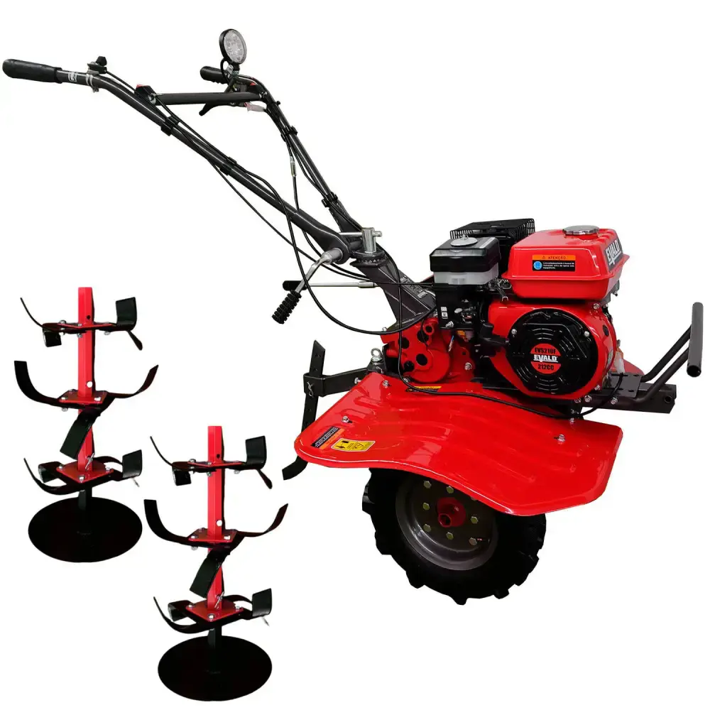 Motocultivador gasolina 7,0 HP 4T 212 CC rodas e enxadas EV790R Evald — fotografia 4