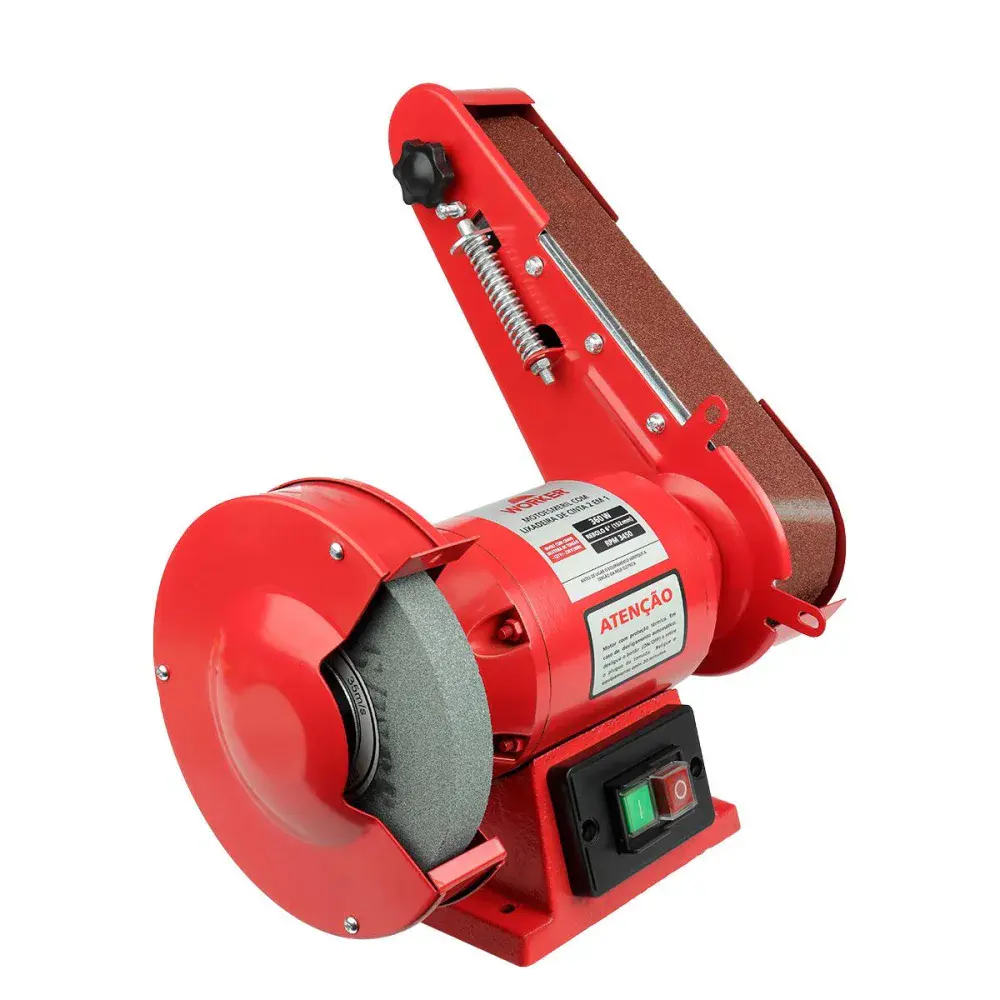 Moto esmeril com lixadeira 360W 60HZ 3450RPM bivolt Worker — fotografia 2
