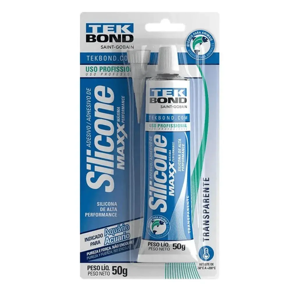 Silicone para aquário modelo maxx 50G transp/da Tekbond — fotografia de referência