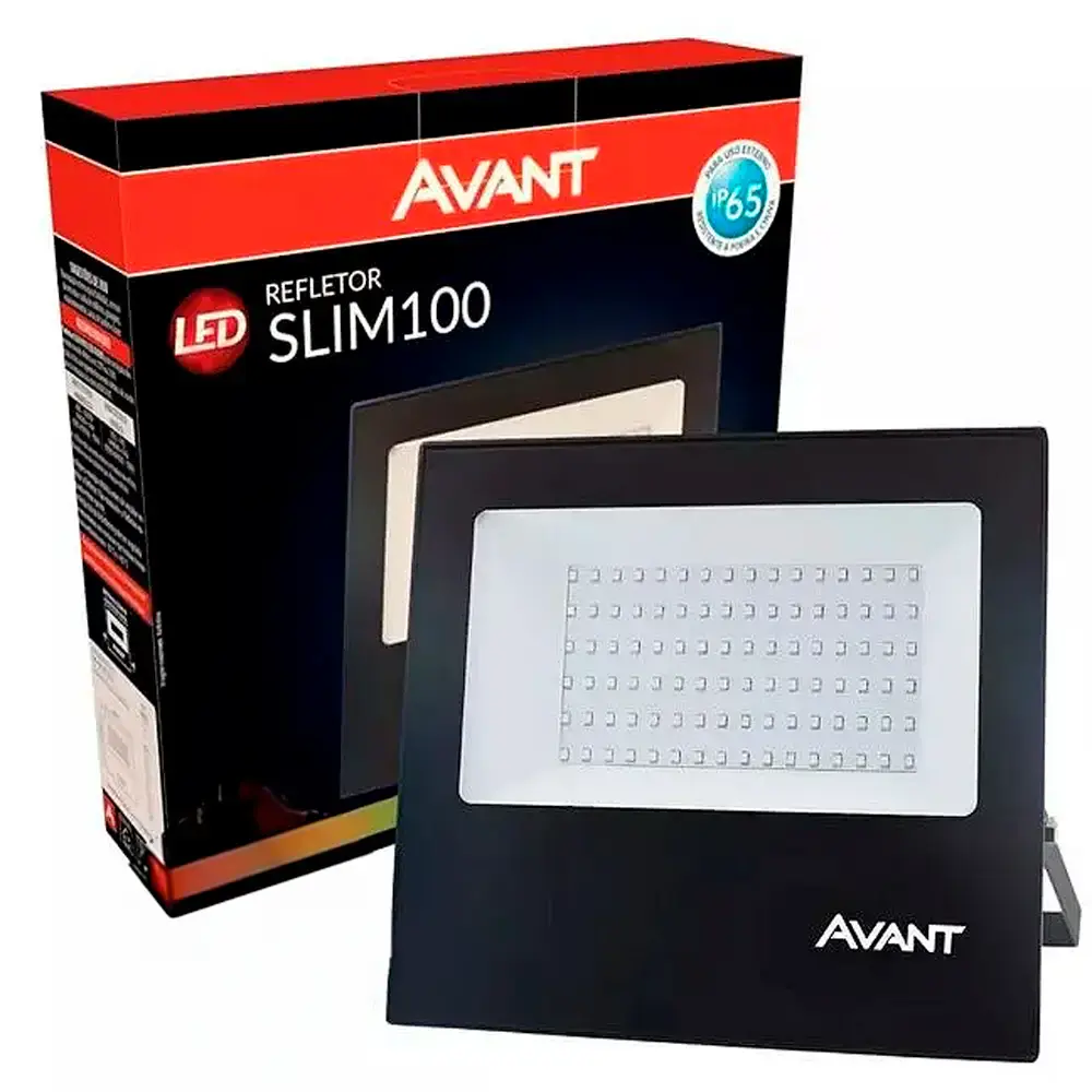Refletor led slim 100W RGB bivolt Avant