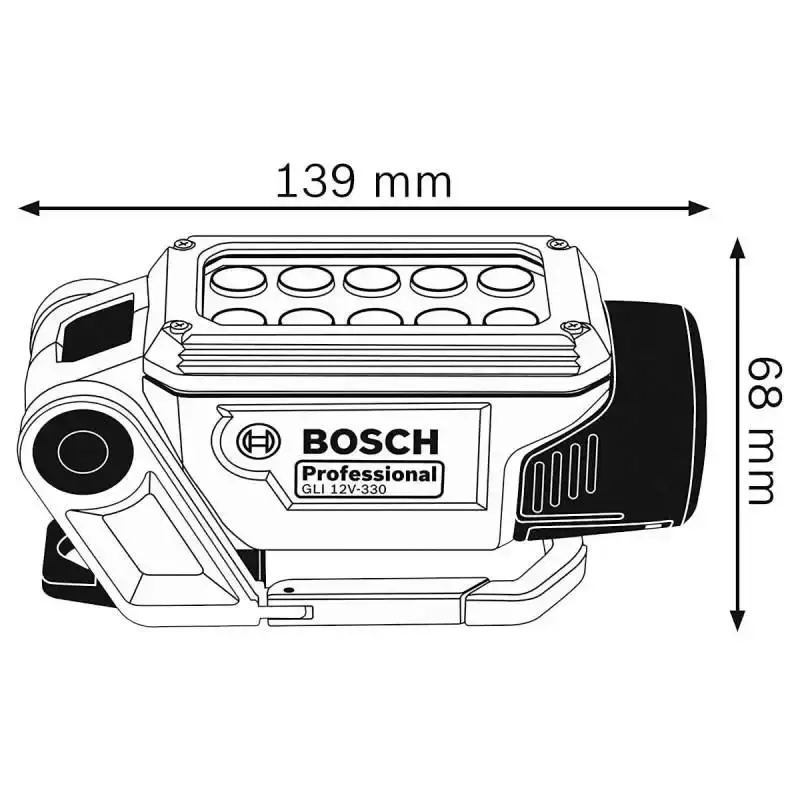Lanterna LED à Bateria 12V GLI 12V-330 330 Lumens s/ Bateria e Carregador BOSCH — fotografia 3