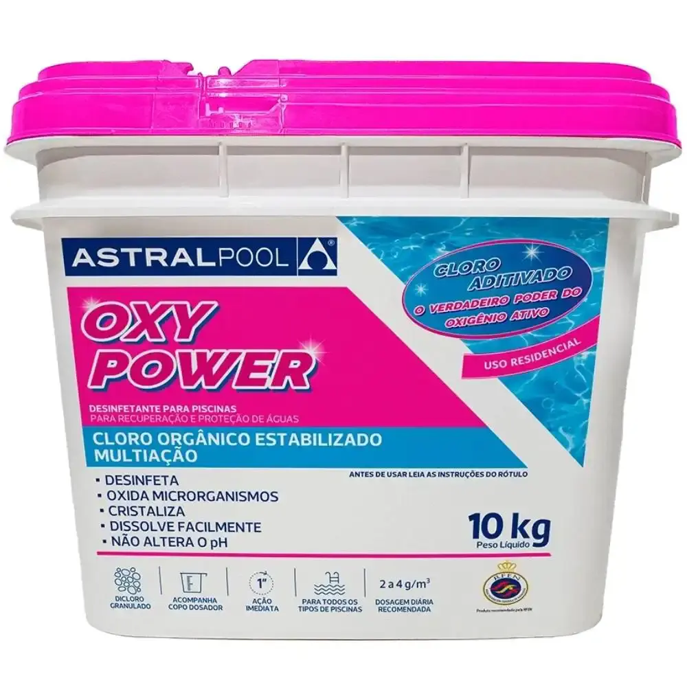 Cloro para piscina oxypower Astralpool balde 10 KG fluidra