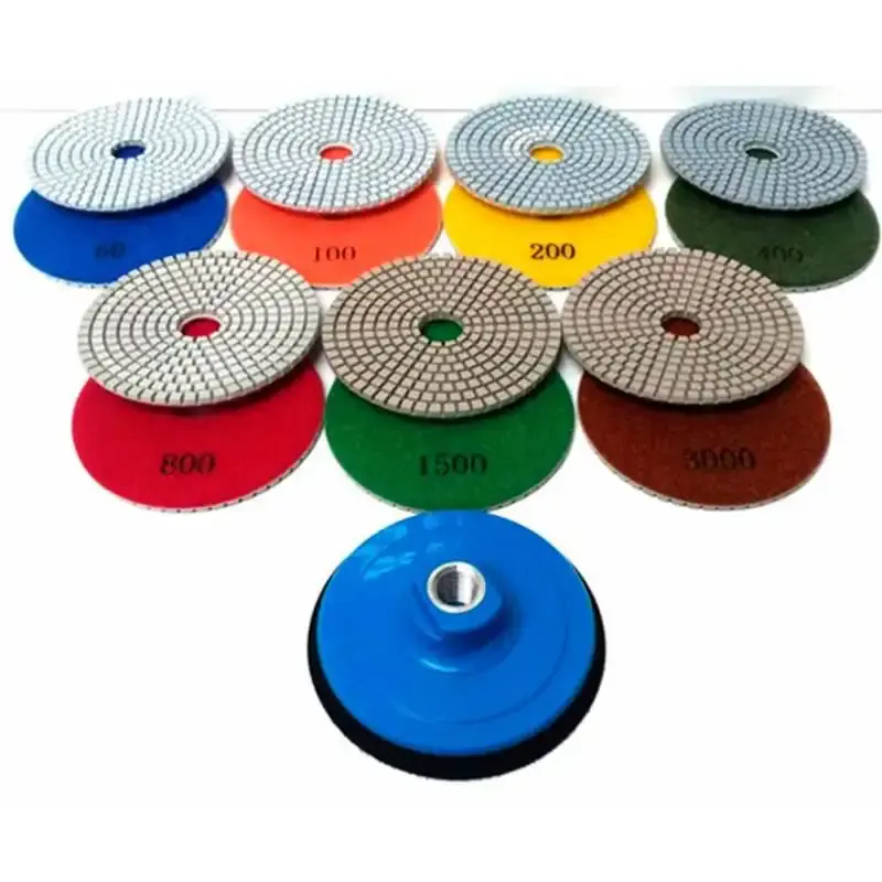 Discos para polimento 100 MM kit com 7 peças e suporte M14 VIP — fotografia 2