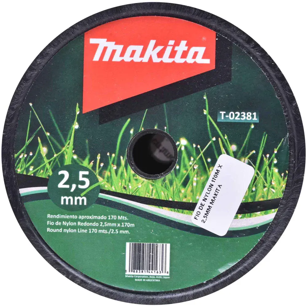 Rolo de fio de nylon 170M 2,5MM Makita — fotografia 5
