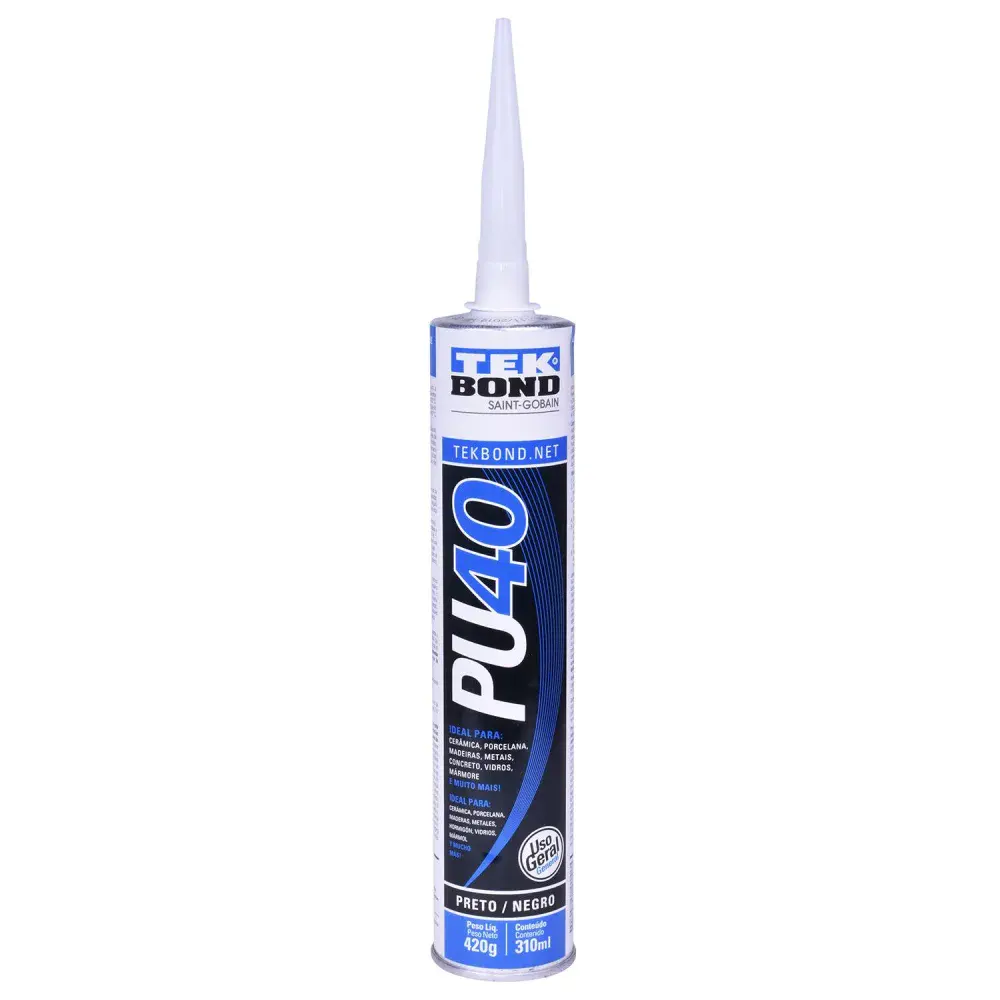 Selante de poliuretano preto PU40 310ML Tekbond — fotografia de referência