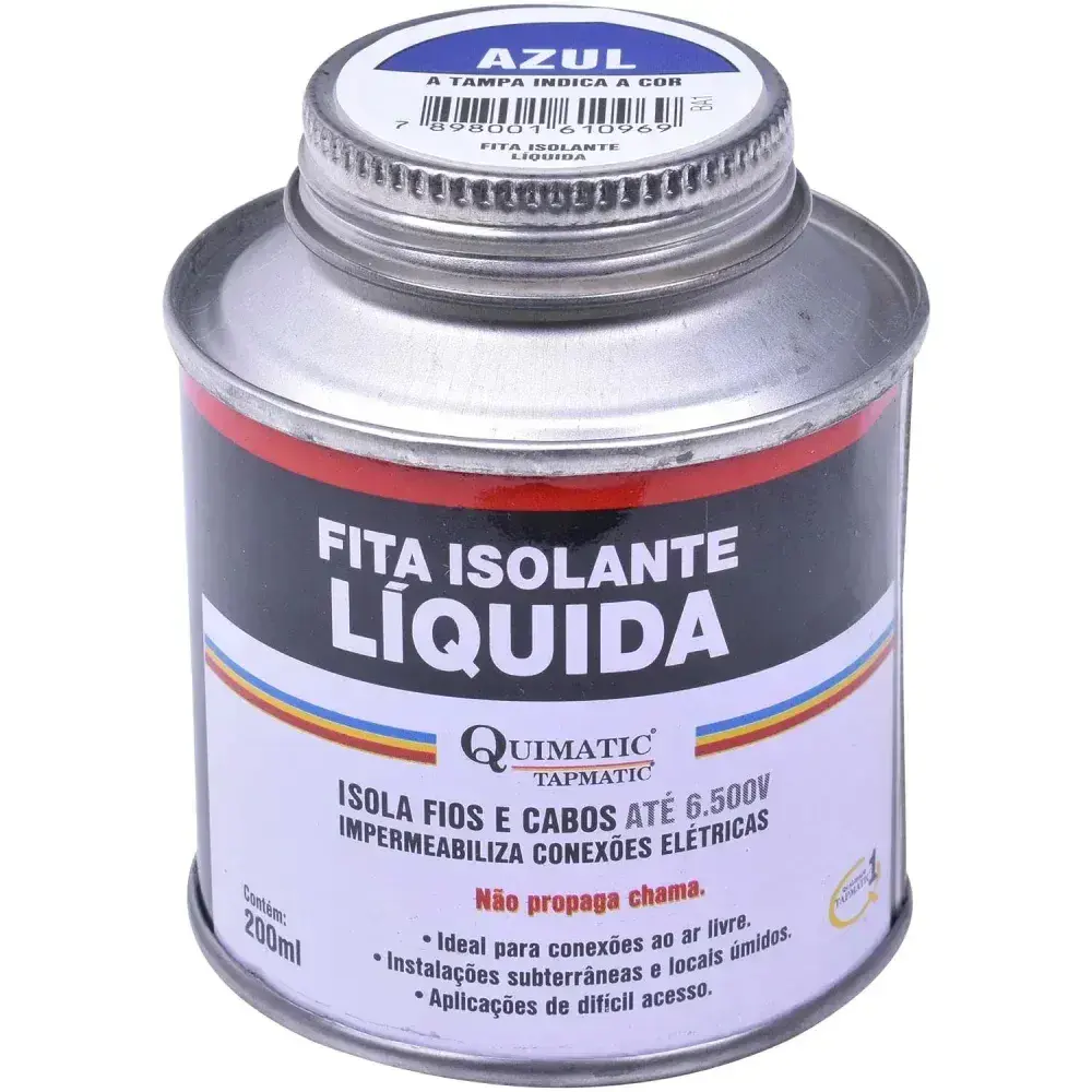 Fita isolante líquida azul 200 ml quimatic tapmatic — fotografia 10