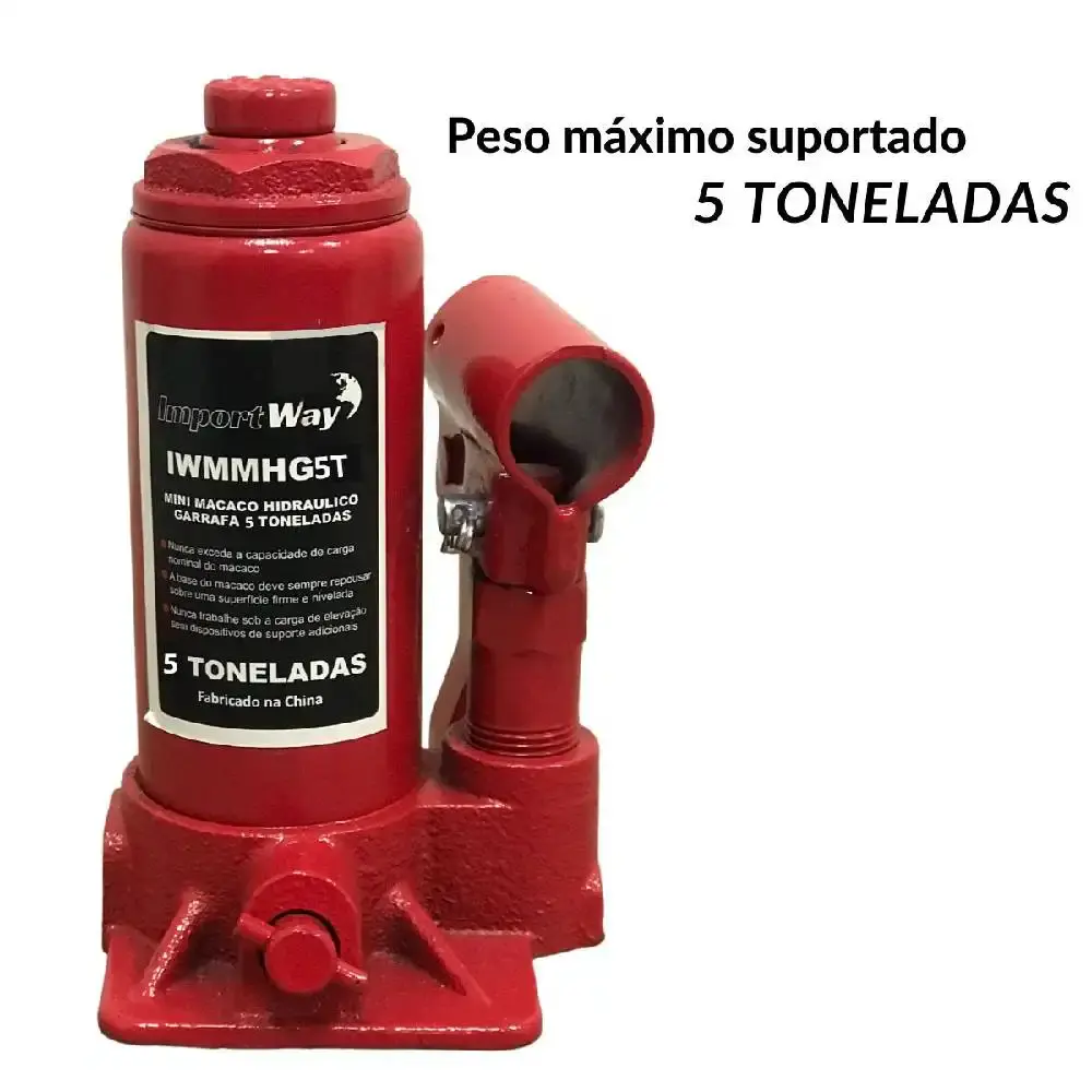 Macaco hidráulico 5 TON tipo garrafa ImportWay — fotografia 8