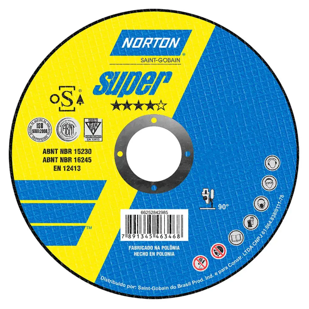 Disco de corte super AR312 254X3,2X19,05MM Norton — fotografia de referência