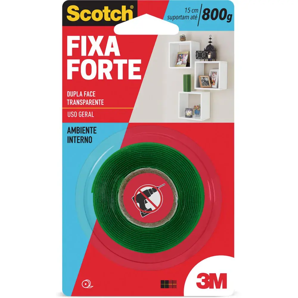 Fita dupla face fixa forte transparente 19MMX2M 3M — fotografia de referência
