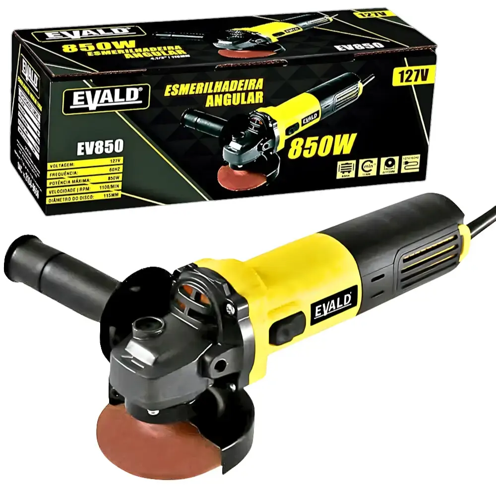 Moto esmeril 6 POL 1/2 HP e esmerilhadeira angular 4.1/2 POL evald 110 V Bremen — fotografia 3