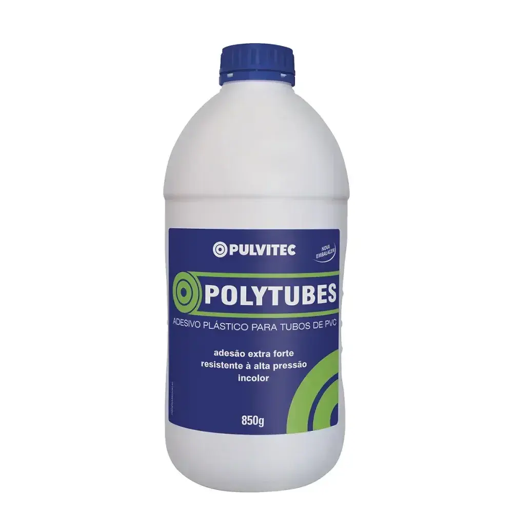 Adesivo para tubos de pvc rígido polytubes 850G Pulvitec — fotografia 2