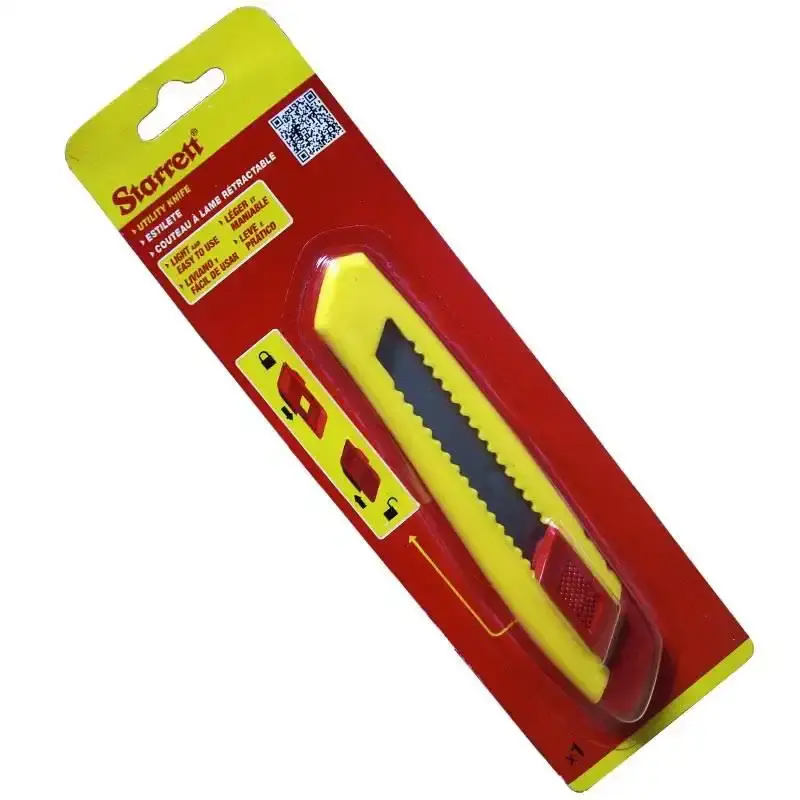 Estilete 18MM KUS045-S amarelo/vermelho Starrett — fotografia de referência