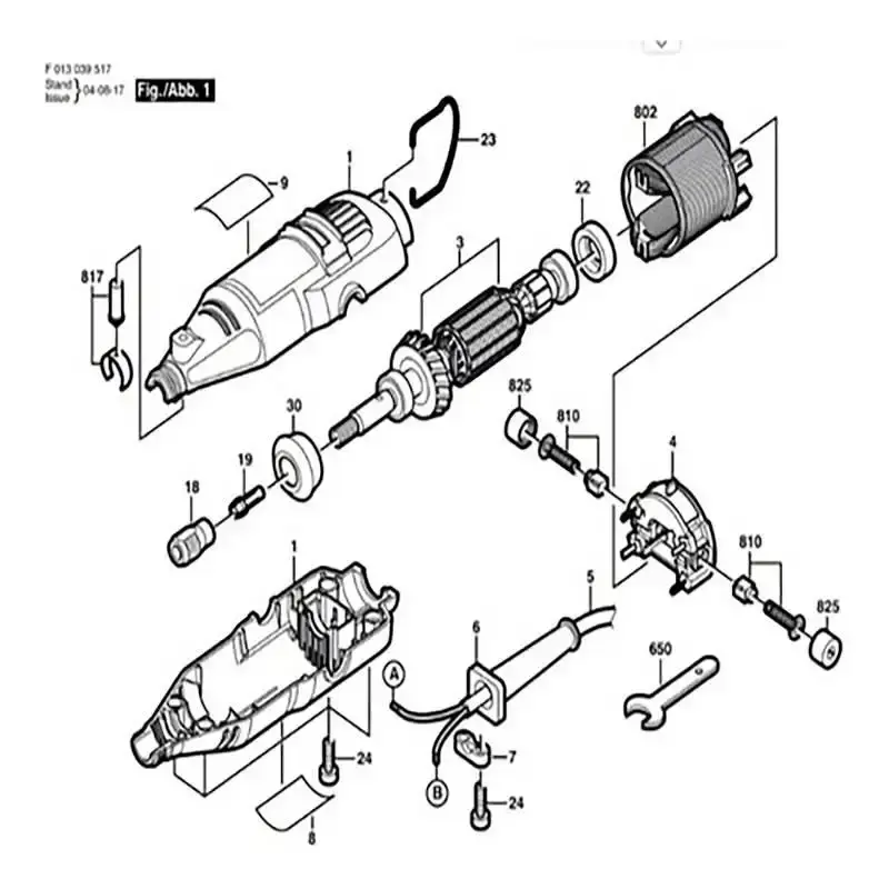Estator para mini retífica mult 395 em 110V 2610907324 Dremel 110 V — fotografia 3