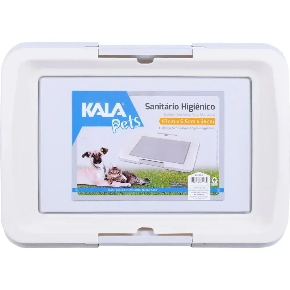 Sanitário canino para tapetes higiênicos branco 34X47CM Kala — fotografia 5